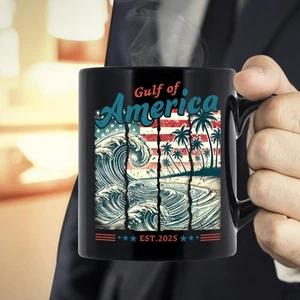 Tazza da spiaggia Gulf of America - tazza da caffè patriottica regalo per amanti della spiaggia e viaggiatori - Foto 1 di 8