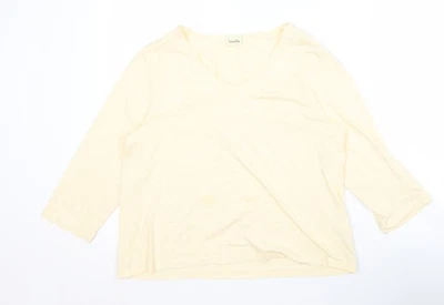Viyella Women's Ivory Embroidered 3/4 Sleeve Top L - Image 1 of 4
