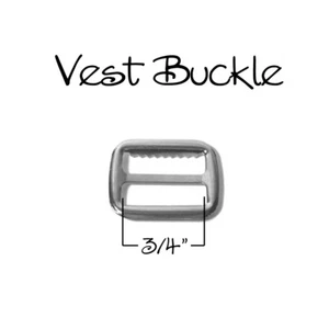 10 Metal 3/4" Chaleco Hebilla/Suspensor Ajustable Slide con Dientes - Niquelado - Imagen 1 de 1