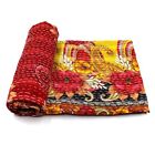Vintage Kantha Quilt Indischer handgemachter Baumwoll-Sari-berwurf-Bettbezug
