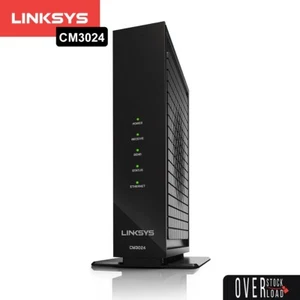 LINKSYS CM3024 High Speed DOCSIS 3.0 24x8 Cable Modem With Power Cable - Picture 1 of 6
