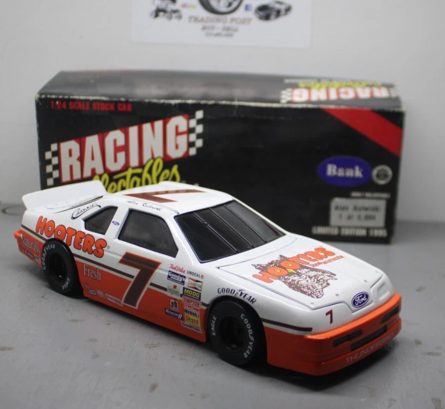 Alan Kulwicki Hooters 1995 1/24 acción RCCA banco ventana negro NASCAR coche fundido a presión Foto 1 de 1