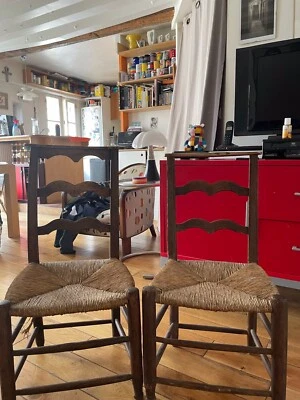 1 Paire De prie dieu anciens Rustiques - Photo 1/4