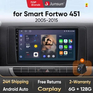 6+128G Für Smart Fortwo 451 2010-2015 Android 13 Autoradio CarPlay Kam Navi RDS - Bild 1 von 13