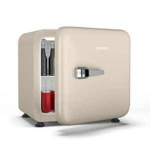 Getränkekühlschrank Kompakt Retro-Look Hausbar Minibar LED 43 L Creme leise - Bild 1 von 4