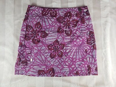 Columbia девочек размер 12 надежном воды юбка купальный костюм чехол фиолетовый серый цветочный нейлон - Изображение 1 из 4