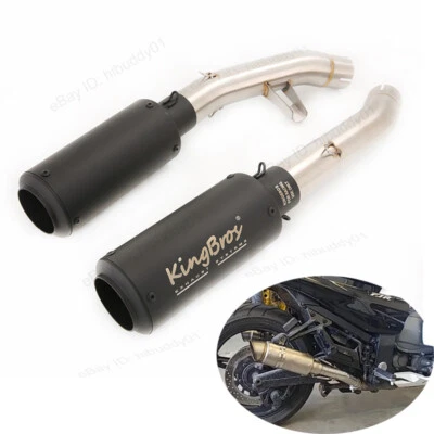 For Yamaha FJR1300 2001-2024 Exhaust Tips 51mm Muffler Pipe with DB Killer Mid - Image 1 of 4