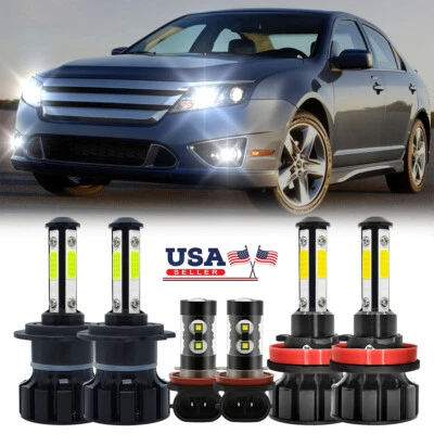 SHENKENUO Para For Ford Fusion 2006-2016 Faros LED Kit de luz antiniebla de haz alto+bajo