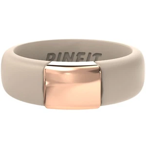 Rinfit Silicone Rings for Women - Female Rubber Wedding Bands - Silicone & Metal - Picture 1 of 8
