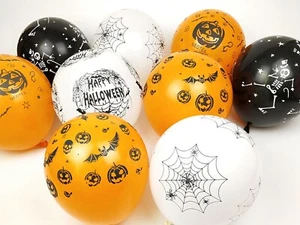 25Pcs 12" Assorted Halloween Printed Latex Balloons Celebration Party Favors - Picture 1 of 8