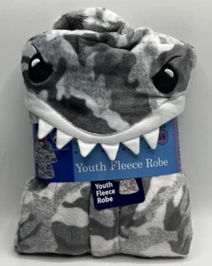 Boys XS (5/6) Adorable Saint Eve Youth Fleece Shark Robe Soft & Cozy Gray New - Picture 1 of 5