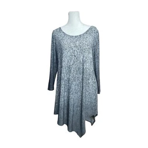 Clara Sun Woo Tunika Top Damen XS Slinky Bluse künstlerisch asymmetrischer Saum Lagenlook - Bild 1 von 9