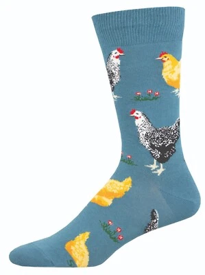 Meias femininas Socksmith – Bock Bock azul AU tamanho 5-10.5 frango WNC1867 - Imagem 1 de 3