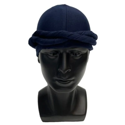 Turbante halo preatado satinado para hombre y mujer L,XL azul Foto 1 de 4