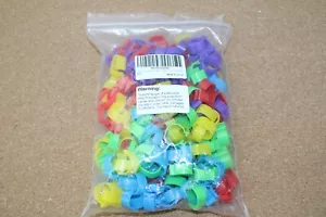 Gmeily 200Pcs Coturnix Quail Leg Bands 16mm Baby Chick Bands Multicolor Quail - Picture 1 of 4