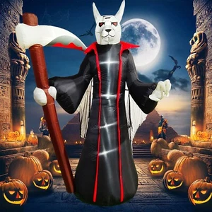 Halloween Anubis Reaper Airblown Inflatable Decor Holiday Blow Up Spooky Haunted - Picture 1 of 7