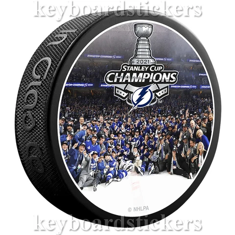 Tampa Bay Lightning 2021 NHL Stanley Cup Team Photo Celebration Hockey Puck Cover