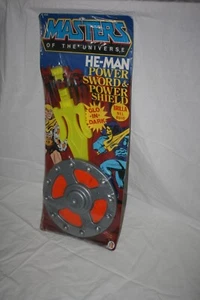 Masters of the Universe He-Man Power Sword Shield - vintage - confezionato - Foto 1 di 7