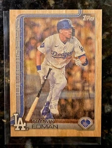 2025 TOPPS TOMMY EDMAN WOOD PARALLEL /25 SSP DODGERS - Picture 1 of 7