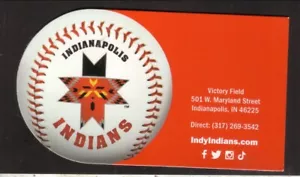 Indianápolis Indians--Tarjeta de visita troquelada de béisbol menor--Indianápolis, IN - Imagen 1 de 2