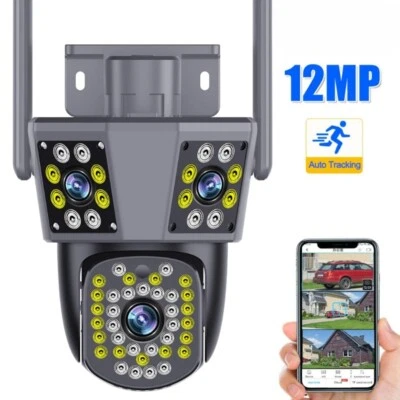12MP WIFI Security IP Camera Outdoor PTZ CCTV AI Motion Tracking HD Surveillance - Image 1 of 4
