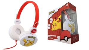 Auriculares infantiles Pokemon niños auriculares estéreo 3,5 mm ajustables NUEVOS & EMBALAJE ORIGINAL - Imagen 1 de 10