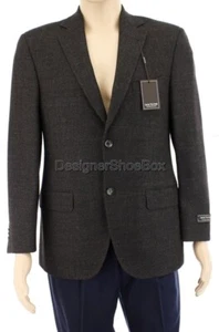$450 JACK VICTOR Designer Brown Muirwood Wool Mens Sports Jacket Blazer 38 S - Picture 1 of 4