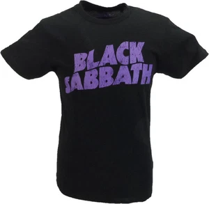 Ozzy Tee Black Sabbath T Shirt Wavy Logo Black Classic Rock Metal Band Tee - Picture 1 of 3
