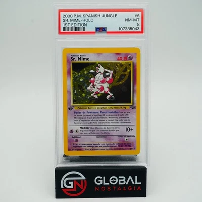Sr. Mime "Mr Mime" 2000 Spanish Jungle 1st Edition Holo #6 Vintage POP 3 PSA 8 - Image 1 of 2