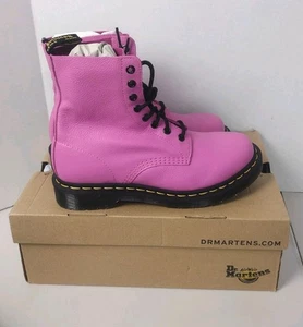 Botas con cordones Dr Martens 1460 Pascal Thrift Rosa Virginia Cuero Talla EE. UU. 8/UE - Imagen 1 de 9