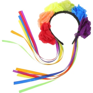 Cerchietto floreale fascia per fiori fascia per capelli nastri copricapo - Foto 1 di 12