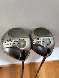 Callaway Great Big Bertha Hawk Eye Golf Club Wood Set 3-Wood 5-Wood Light Flex - Picture 1 of 14
