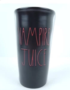 Taza de cerámica de viaje Rae Dunn Halloween jugo de vampiro con tapa NUEVA - Imagen 1 de 4