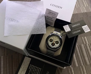 Reloj Citizen An3660-81A Blanco Record Lavel Tsuno Cronógrafo Hombre Nuevo en Caja - Imagen 1 de 4