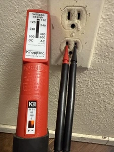 Knopp K60 Voltage Tester CAT III Low Impedance AC DC 110 - 600 Volts USA Good - Picture 1 of 11