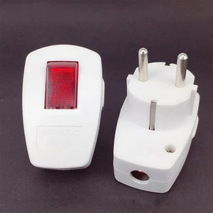 Rewireable EU Power Plug Wih on-off Power Swtich 250V 10A Receptacle Connector - Photo 1/5