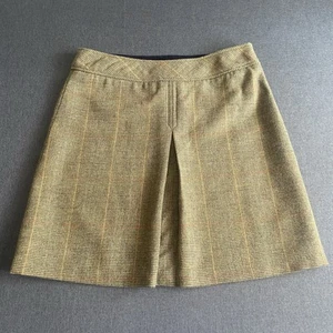 Joules Ladies Skirt Wool Tweed Check UK 14 W 34 Above Knee A line Box Pleat 2009 - Picture 1 of 14
