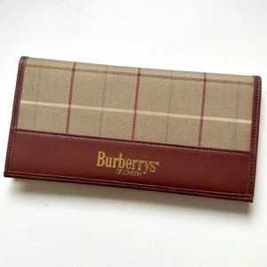 Cuaderno de negocios de cuero auténtico BURBERRYS CAJA ABIERTA - Imagen 1 de 8