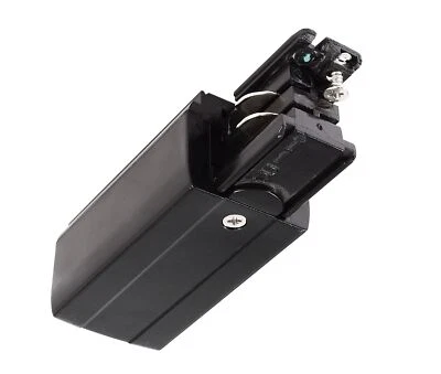 Deko-Light 710014 D Line 3-Phasen Schienen Einspeiser schwarz RAL 9011 rechts