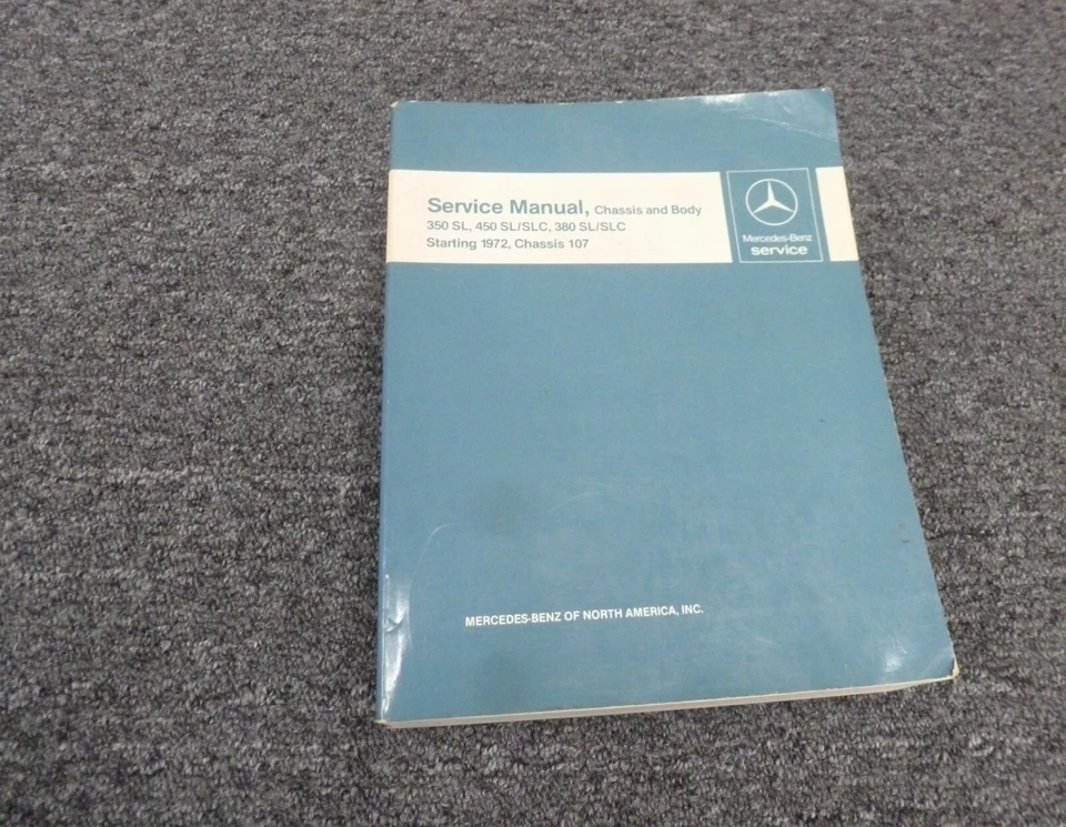 Mercedes Benz 450SL 450SLC 1973-1975 chasis carrocería manual de reparación 1974 Foto 1 de 1