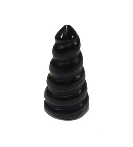 Schwarzer Obsidian Turm Kristall Spirale Energiestab Punkt Reiki Heilung Reinigung - Bild 1 von 5