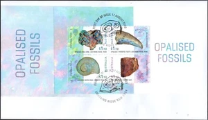 2020 Australia Opalised Fossils Mini Sheet First Day Cover, Very Good Condition - Bild 1 von 1