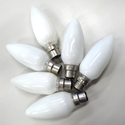 6 x 60W Plain Opal Finish 45mm Incandescent Candle Lamps B22 Warm White Dimmable - Image 1 of 4