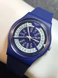 Swatch Swiss Watch Navy N-IGMA GN727 AG2020 Rubber Band New Battery - Picture 1 of 21