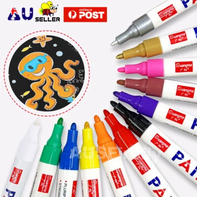 12 Colors Paint Pens Set Permanent Marker Pen For Car Rubber Tyre Waterproof - image 1 of 4