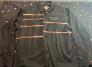 Harley Davidson Men's Button Down Long Sleeve Black Shirt Size XL Tall - Picture 1 of 6