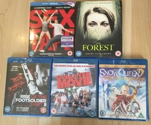 5x Blu-Ray Bundle Sealed FOREST/DISASTER MOVIE/SNOW QUEEN/SEX TAPE/RISE OF FOOT - Picture 1 of 9