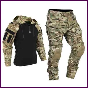 Trajes tácticos de paintball ropa de trabajo uniforme múltiples bolsillos combate camuflaje camisas - Imagen 1 de 19