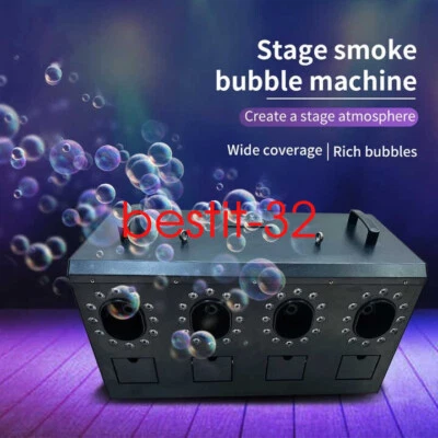 1600w 48 RGB 3in1 LED color bubble machine smoke fog DMX remote  effect 4 eyes - Image 1 of 4