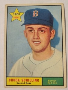 1961 Topps Baseball #499 CHUCK SCHILLING Boston Red Sox Rookie Card
